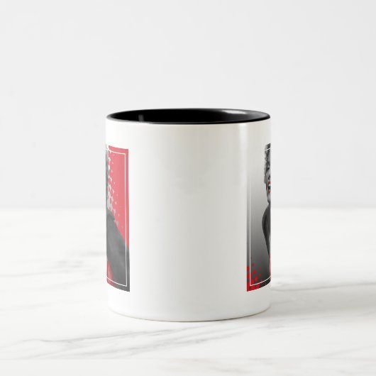 Rot punktiert Marilyn Zweifarbige Tasse (Mittel)