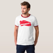 rot-Rakete-Retro T-Shirt (Vorne ganz)