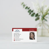 Rot-Real-Anwesen-Agent Visitenkarte (Stehend Vorderseite)