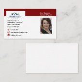 Rot-Real-Anwesen-Agent Visitenkarte (Vorne/Hinten)