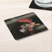 Rot Rechteckiger Pappuntersetzer (angewinkelt)