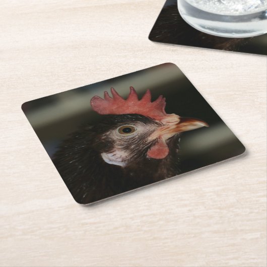 Rot Rechteckiger Pappuntersetzer (angewinkelt)