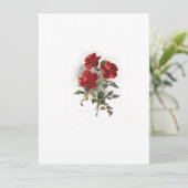 Rot-Romantische Rose Einladung (Stehend Vorderseite)