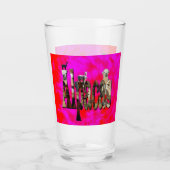 Rot-Rosa-Alpaca-Logo-Design, Glas (Vorderseite)