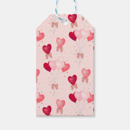 Rot, Rosa Balloons, Happy Valentine's Day Script Geschenkanhänger