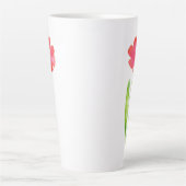 Rot, Rosa Blume Milchtasse (Vorderseite)