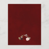 Rot & Rosa Blumenladen Party Budget Einladung (Rückseite)