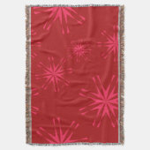Rot, rosa, cool angesagte moderne Blume abstrakt Decke (Vorderseite Vertikal)