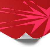 Rot, rosa, cool angesagte moderne Blume abstrakt Poster (Ecke)