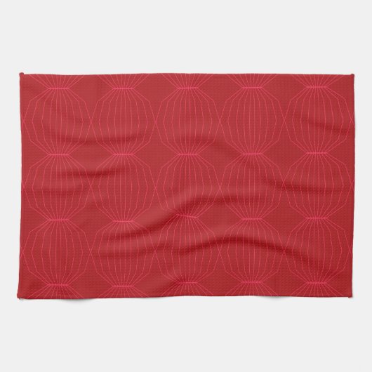 Rot, Rosa, cool, einzigartig, trendig, dekorativ Geschirrtuch (Horizontal)