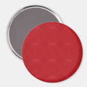 Rot, Rosa, cool, einzigartig, trendig, dekorativ Magnet (Vorderseite/Rückseite)
