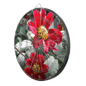 Rot-Rosa-Disy / Gänseblümchen Blume Dartscheibe (Vorderseite rechts)