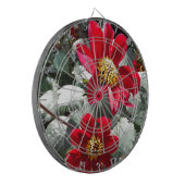 Rot-Rosa-Disy / Gänseblümchen Blume Dartscheibe (Vorderseite Links)