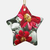 Rot-Rosa-Disy / Gänseblümchen Blume Keramik Ornament (Links)