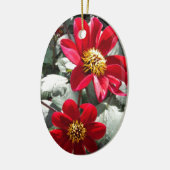 Rot-Rosa-Disy / Gänseblümchen Blume Keramikornament (Links)