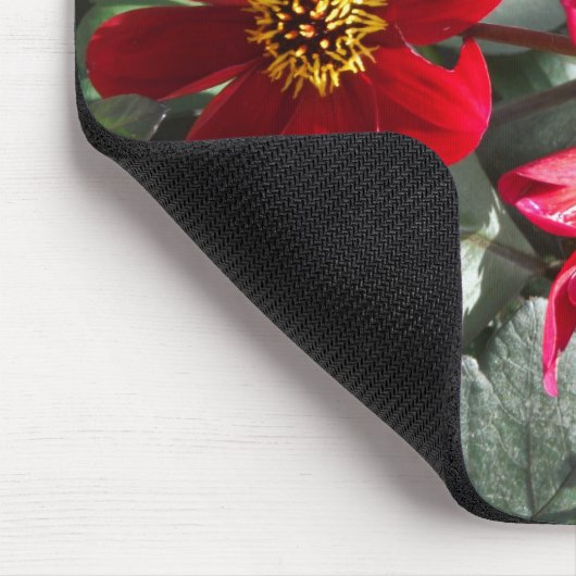 Rot-Rosa-Disy / Gänseblümchen Blume Mousepad (Ecke)
