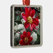 Rot-Rosa-Disy / Gänseblümchen Blume Silbernes Ornament (Rechts)