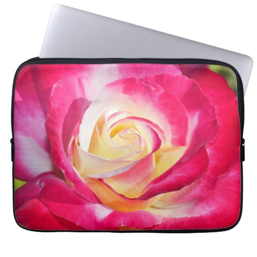 Rot-Rosa-Druck-Notebook-Hülle Laptopschutzhülle (Vorderseite)