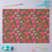 Rot-Rosa-Erdbeermuster Seidenpapier (Basteln)