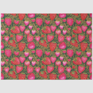 Rot-Rosa-Erdbeermuster Seidenpapier