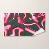 Rot-Rosa-Farbtöne auf abstrakten Tapes in dunklem Badhandtuch Set (Handtuch)