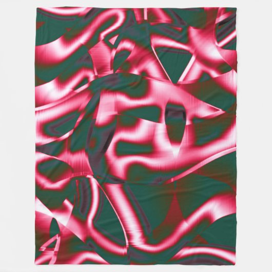 Rot-Rosa-Farbtöne auf abstrakten Tapes in dunklem  Fleecedecke (Vorderseite)