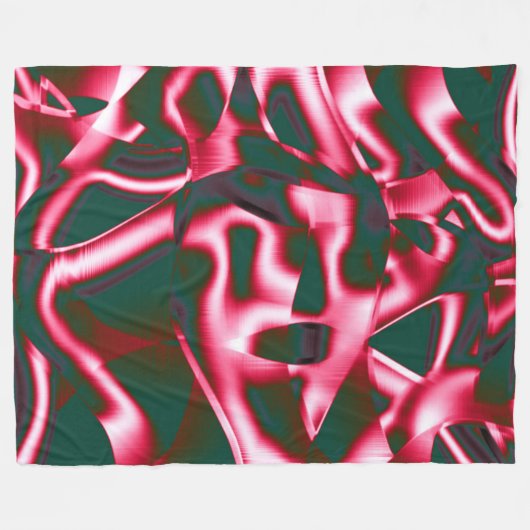 Rot-Rosa-Farbtöne auf abstrakten Tapes in dunklem  Fleecedecke (Vorderseite (Horizontal))