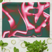 Rot-Rosa-Farbtöne auf abstrakten Tapes in dunklem  Geschirrtuch (Gefaltet)