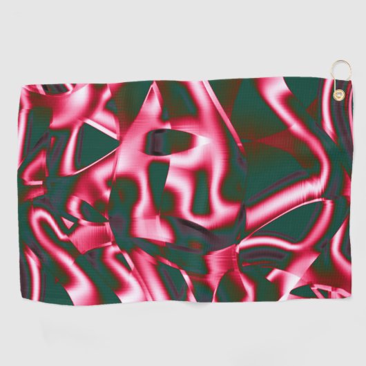 Rot-Rosa-Farbtöne auf abstrakten Tapes in dunklem Golfhandtuch (Horizontal)