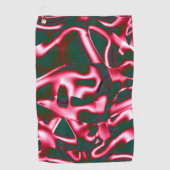 Rot-Rosa-Farbtöne auf abstrakten Tapes in dunklem Golfhandtuch (Vorderseite)