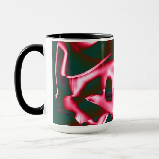 Rot-Rosa-Farbtöne auf abstrakten Tapes in dunklem  Tasse (Links)