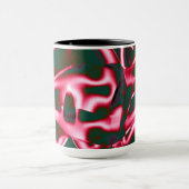 Rot-Rosa-Farbtöne auf abstrakten Tapes in dunklem Tasse (Zentrum)