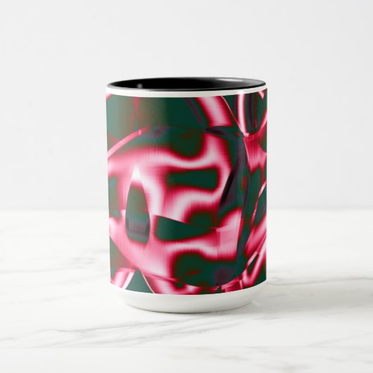 Rot-Rosa-Farbtöne auf abstrakten Tapes in dunklem Tasse (Zentrum)