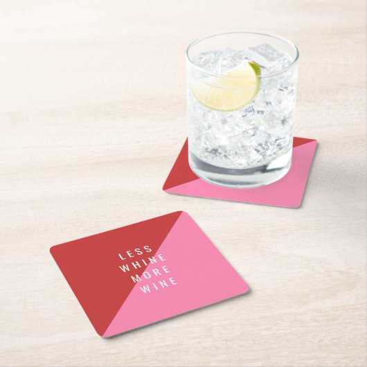 Rot & Rosa Funny Funny Untersetzer "Weniger Wine M (Vor Ort)