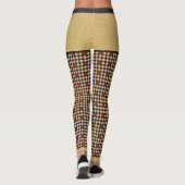 Rot-Rosa-Glitzer Gelbe Girl Chic Leggings (Rückseite)