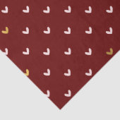 Rot rosa goldene Herzen Seidenpapier (Detail)