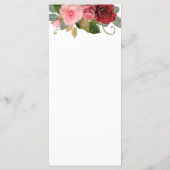 Rot-Rosa-Grenz-Hochzeitsprogramm Programm (Rückseite)