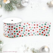 Rot, Rosa, grüner Weihnachtsmann Confetti Ribbon Satinband