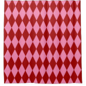 Rot Rosa Harlekin Karomuster Design Duschvorhang (Vorderseite)