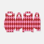Rot Rosa Harlekin Karomuster Design  Geschenkschachtel (Ungefaltet)
