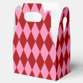 Rot Rosa Harlekin Karomuster Design  Geschenkschachtel (Geöffnet)