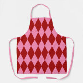 Rot Rosa Harlekin Karomuster Design Schürze (Vorderseite)