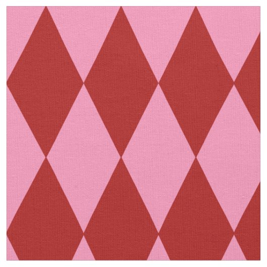 Rot Rosa Harlekin Karomuster Design  Stoff (Nahaufnahme)
