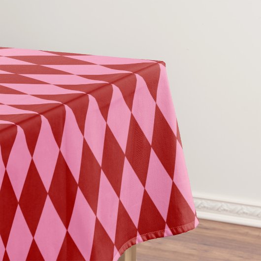 Rot-Rosa-Harlekin-Karuomuster Tischdecke