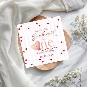 Rot rosa Herz Valentinstag Herzlichen Glückwunsch Serviette