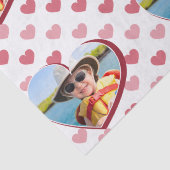 Rot + rosa Herzmuster mit Foto Valentinstag Seidenpapier (Detail)