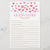 Rot rosa Hört sich als Ratgeber, wer! Baby Shower  Briefpapier (Vorderseite)