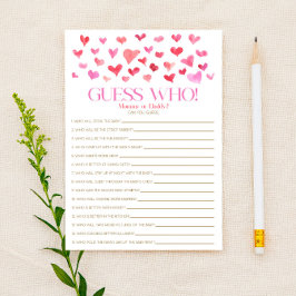 Rot rosa Hört sich als Ratgeber, wer! Baby Shower  Briefpapier