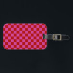 Rot   Rosa Karo Prüfmuster Gepäckanhänger<br><div class="desc">Red   Pink Karo Checked Checkered Checkerboard Muster Gepäckmarke</div>