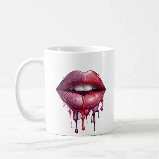 Rot-Rosa-Knöchelchen Kaffeetasse (Links)